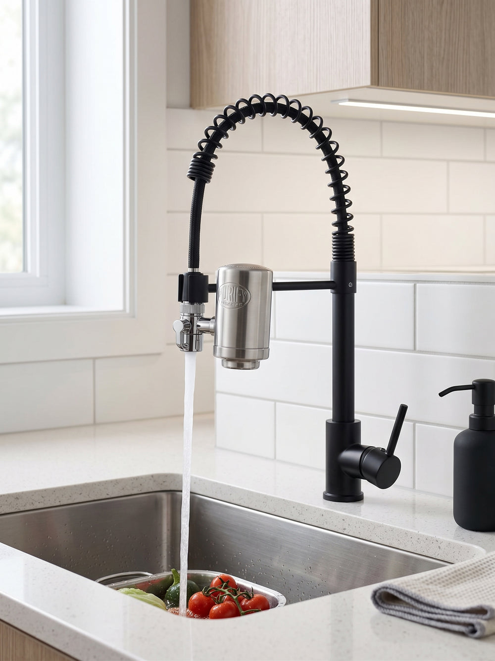 Amorcez la cartouche, et profitez d'une eau purifiée.